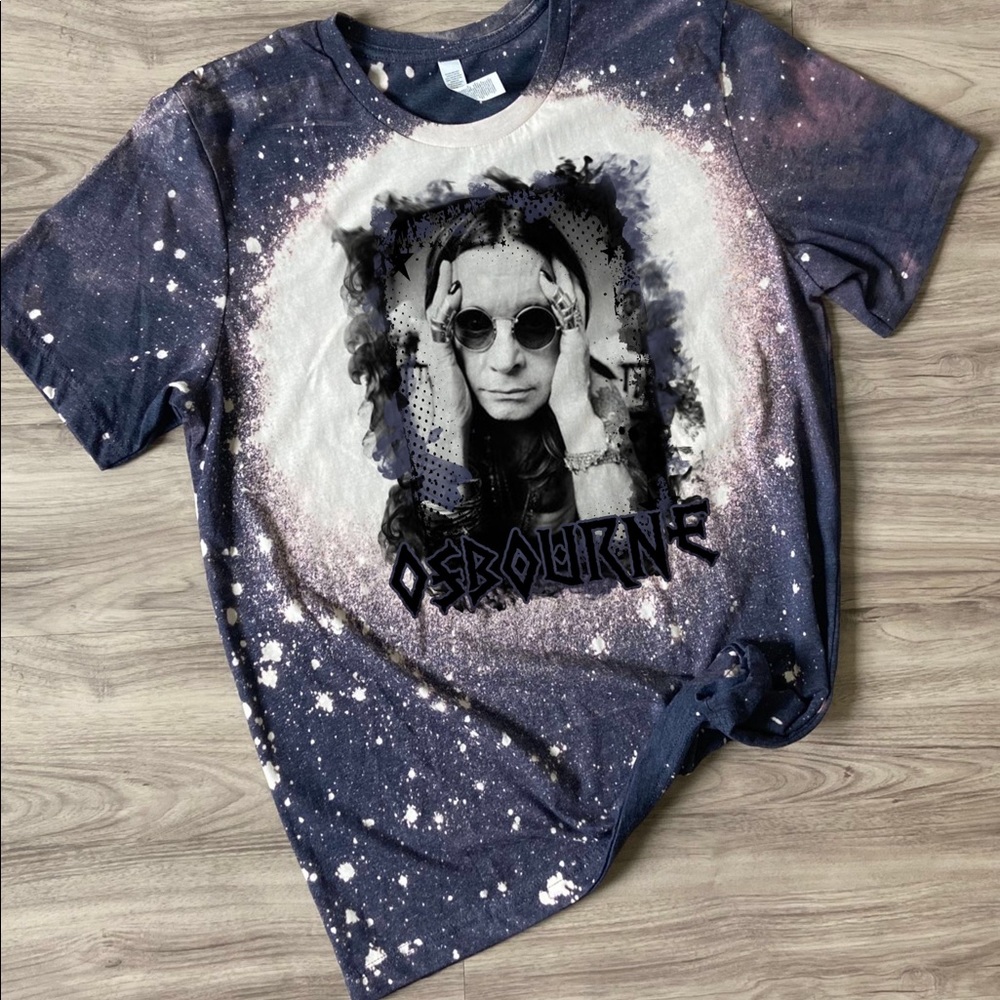 Bleached Ozzy Osbourne Inspired Shirt